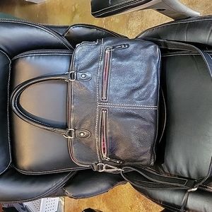 Roots Canada real leather handbag